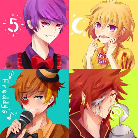 Five Night's at Freddy's characters (anime) Five Nights At Freddy's, 5 ...