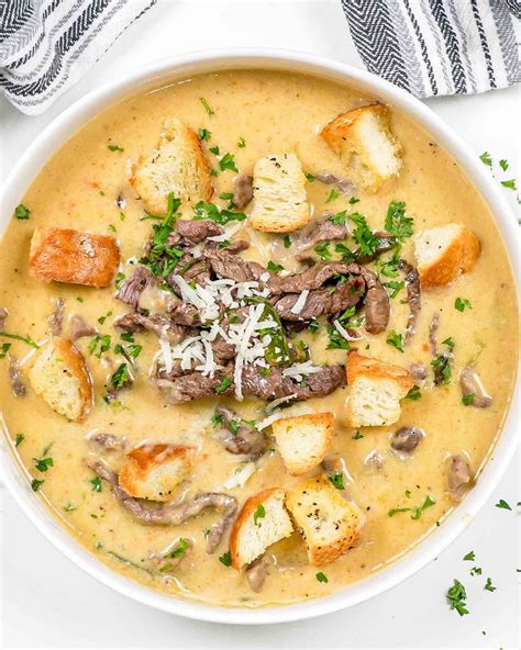 Philly Cheesesteak Soup | Cheesesteak soup, Philly cheesesteak soup ...