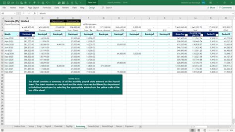 Payroll system excel template - volbamboo