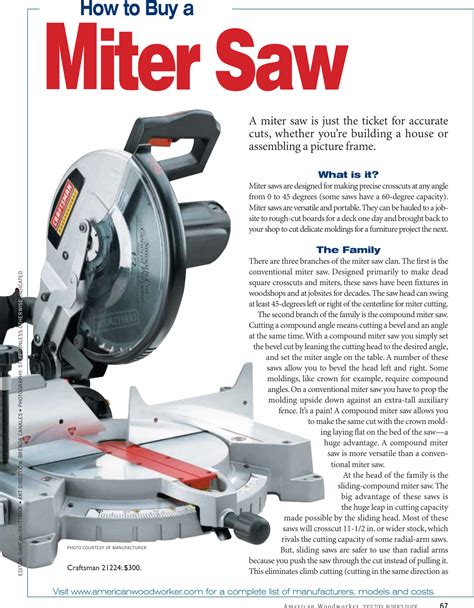 Porter Cable Miter Saw Users Manual AW97 HTB MiterSaws