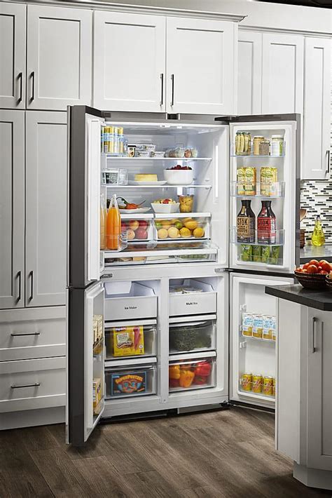 Thor Kitchen 22 5/8 cu. ft. Stainless Steel Counter Depth 4-Door French Door Refrigerator with ...