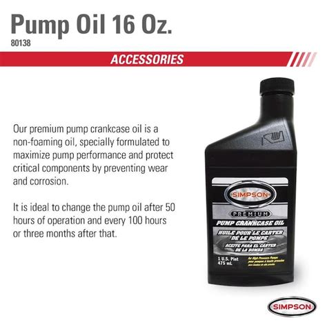 SIMPSON 16-oz 15w-40 Conventional Pressure Washer Pump Oil in the Pressure Washer Pump Oil ...