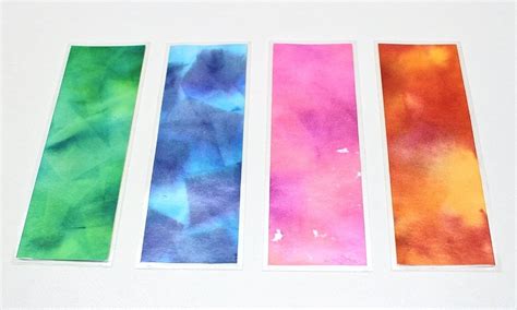 Bleeding Tissue Paper Bookmarks - The Craft-at-Home Family