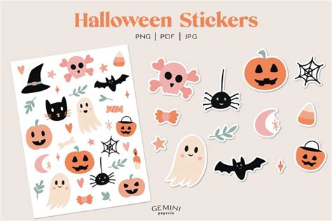 Get spooky with cute halloween stickers For your party decoration