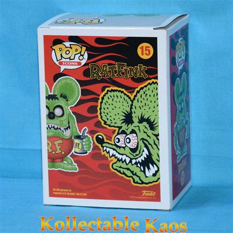 2019 SDCC SCE - Rat Fink - Rat Fink GITD Pop! Vinyl Figure (RS) #15 + protector - Kollectable Kaos