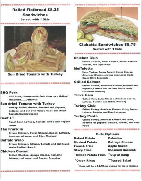 Menu at Savoy Bar & Grill, Saginaw