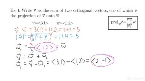 How to Decompose a Vector Into Two Orthogonal Vectors | Trigonometry | Study.com