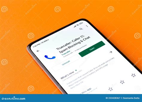 West Bangal, India - September 28, 2021 : Truecaller Logo on Phone Screen Stock Image. Editorial ...
