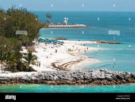 The beach of Fort Zachary Taylor Historic State Park in Key West town (Florida Stock Photo - Alamy