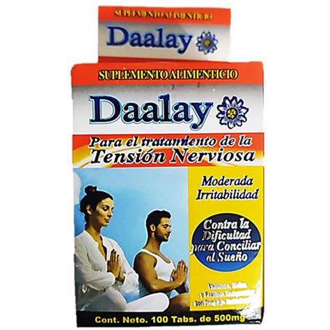 Dalay De 100 Tab. Para La Tensión Nerviosa Para Dormir Y Descansar ...