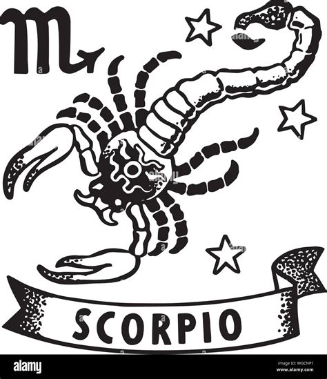 Scorpio - Retro Clipart Illustration Stock Vector Image & Art - Alamy