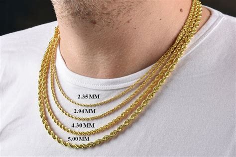 Rope Style Chain Necklace for Men 430 MM Gold Rope Chain | Etsy in 2022 | Gold necklace for men ...