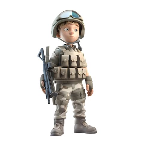 Military Might 3D Army Man in Uniform on White Background PNG Transparent Background 22483955 PNG