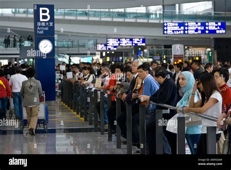 Arrivals Hall Area HKG Hong Kong International Airport Stock Photo - Alamy