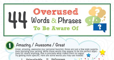 44 Overused Words & Phrases To Be Aware Of (Infographic)