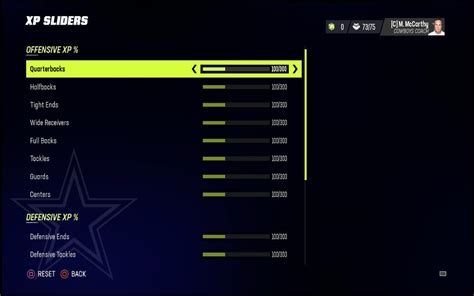 Madden Franchise XP Sliders: How to Set Up