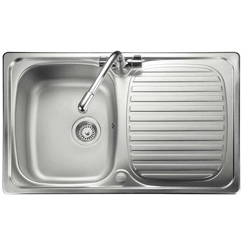 Leisure Linear 1.0 Bowl Reversible Satin Stainless Steel Kitchen Sink ...