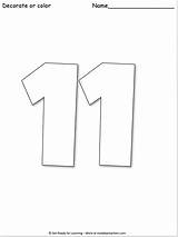 Number Eleven Coloring Pages sketch template