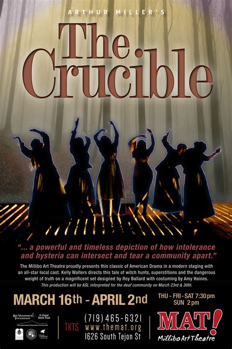 The CRUCIBLE- March 16 – April 2 – breathtaking! – Millibo Art Theatre