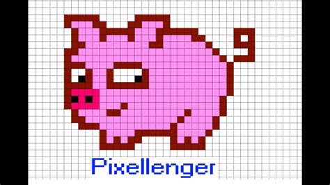 Pig Pixel Art - How to Draw #PixelArt #Drawing / Как нарисовать свинку по клеточкам - YouTube