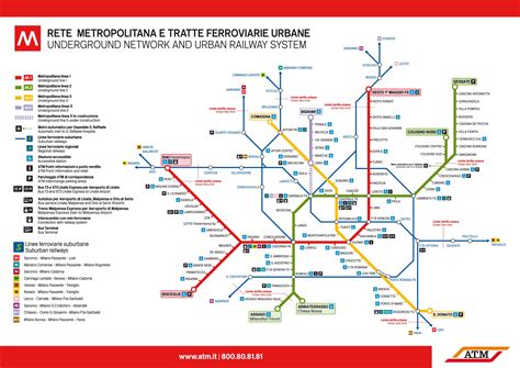 Milan Underground network + Suburban railways #myhomeinMilan | Plano ...