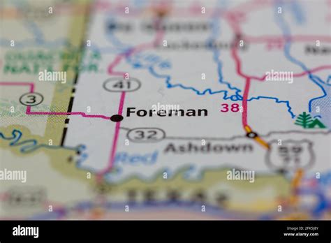 Map of foreman arkansas hi-res stock photography and images - Alamy