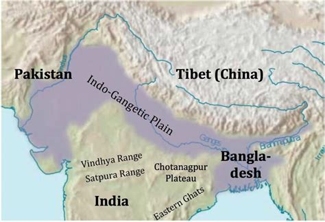 The Indo-Gangetic Plain and neighboring geological regions.⁶ | Download ...