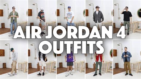 12 Easy Ways to Style Air Jordan 4's | Outfit Ideas - YouTube