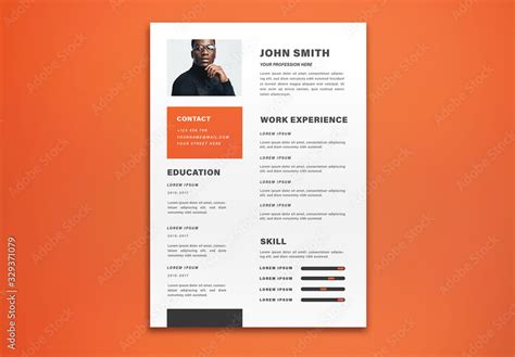 Resume Layout Stock Template | Adobe Stock