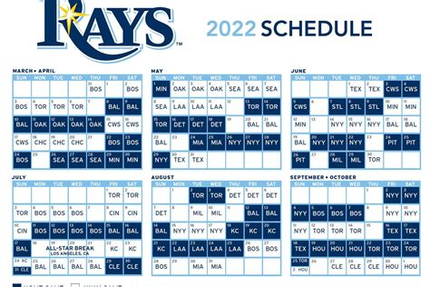 Rays release 2022 schedule - DRaysBay