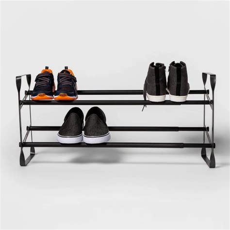 Two-Tier Expandable Shoe Rack in Gunmetal | Best Organization Products at Target | 2020 ...