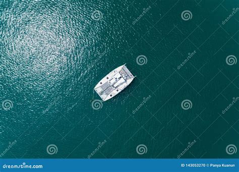 Top View Aerial Drone Shot of Sailing Boats in Tropical Sea Stock Photo ...