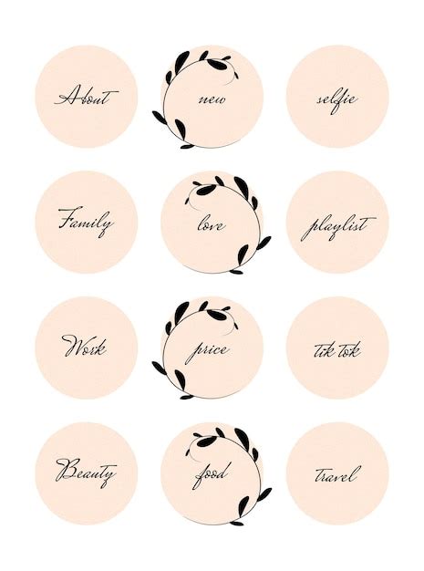 Premium Vector | Pink highlights for instagram with text