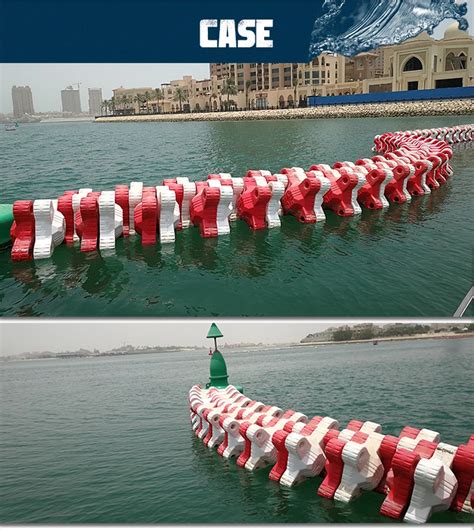 Plastic Floating Breakwater With Compact Design Hdpe Sea Barrier In Blowing Moulding Durable For ...