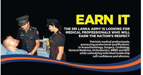 Vacancies for Professionals at Sri Lanka Army