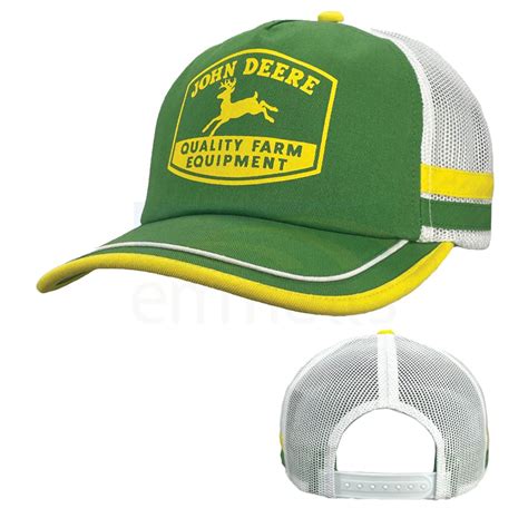 John Deere Green & Yellow with White Mesh Trucker Cap J116-061T-JDR-SWJ ...