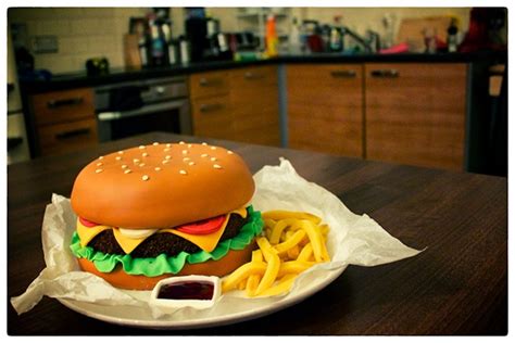 Burger & Fries Cake on Behance