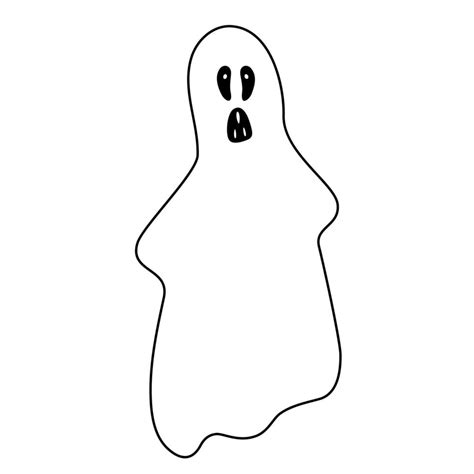 Surprised Doodle Ghost Spooky Halloween Clipart 9768754 Vector Art at Vecteezy