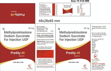 Liquid Methylprednisolone Injection at Best Price in Ambala, Haryana | Omighty Pharma