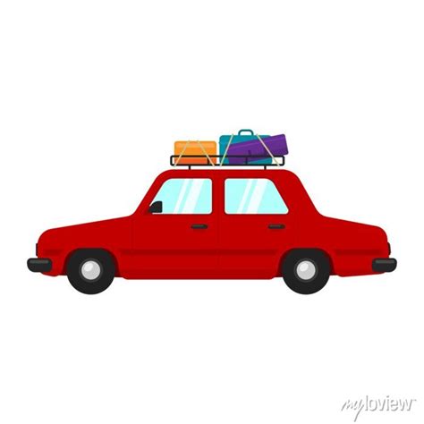 Car icon. color silhouette. side view. vector simple flat graphic ...