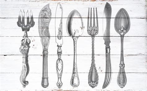 Vintage Cutlery Rustic Wood Free Stock Photo - Public Domain Pictures