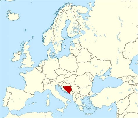 Bosnia on world map - Bosnia and Herzegovina on world map (Southern ...