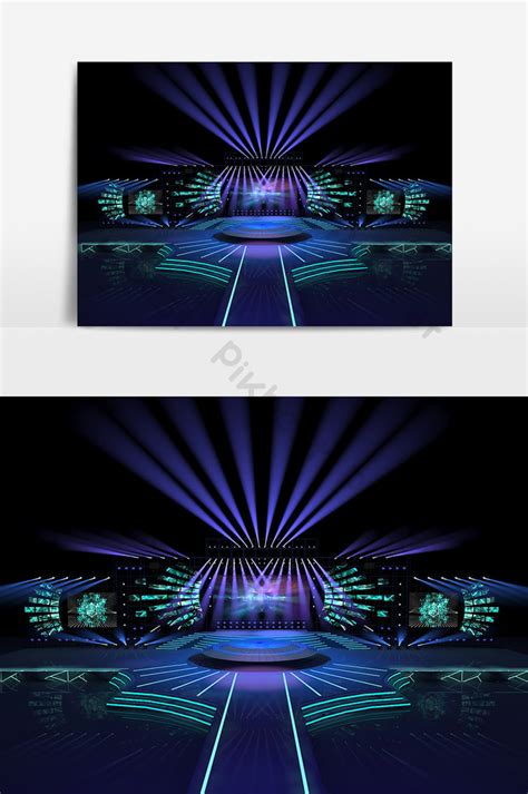 Gambar Rendering Model Desain Panggung Konser Tahunan Yang Penuh Warna | Dekorasi dan model MAX ...