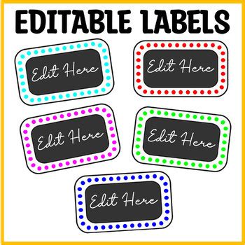 Free Editable Classroom Labels, Students Names Tags, Editable Labels