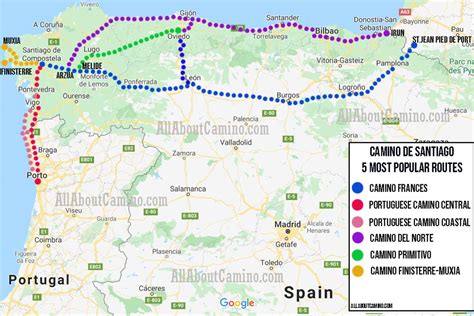 Hiking The Camino De Santiago Map