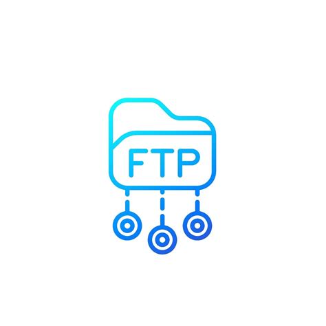 ftp protocol vector line icon.eps 2096573 Vector Art at Vecteezy