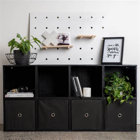 iCube 8-Cube Organizer with Drawers, Black - Walmart.com