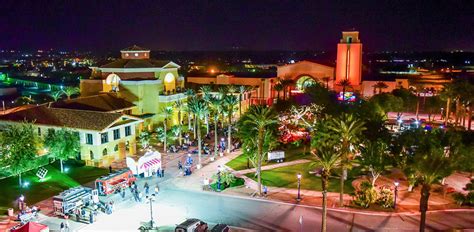 The beautiful Cathedral City, California at the Mary Pickford Theatre downtown - town square ...