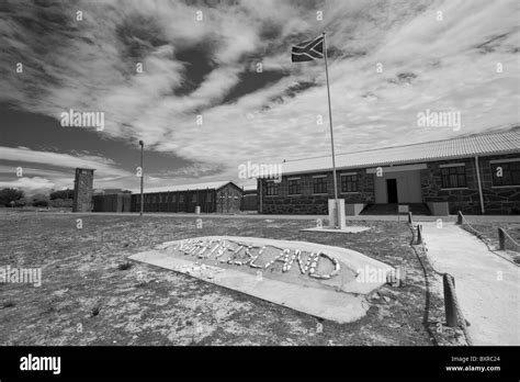 Main Entrance to the Political Prisoners Wing, Robben Island Maximum Security Prison, Cape Town ...