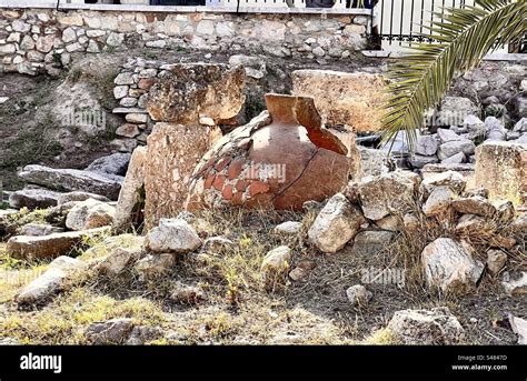 Ruins in the Roman Agora of Athens Stock Photo - Alamy